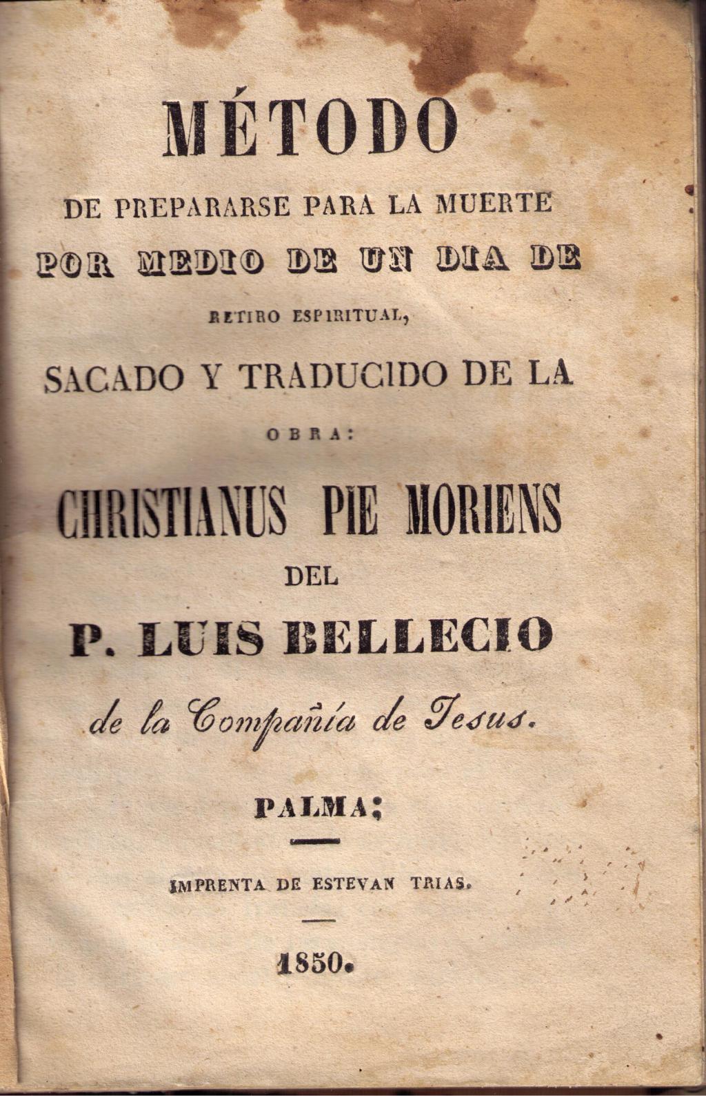 Coberta de Método de prepararse para la muerte  por medio de un dia de retiro espiritual